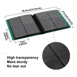 Card Binder 4 Pocket Trading Card Collection Album Folder - 160 Side Loading ... - Image 4