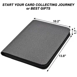 Trading Card Binder, 9 Pocket PU Cover Card Collection Binder for 360 Cards, ... - Image 2