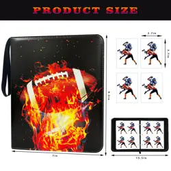 Football Card Binder with Sleeves 400 Pockets, Collectible Football Card Albu... - Image 2
