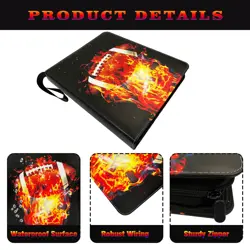 Football Card Binder with Sleeves 400 Pockets, Collectible Football Card Albu... - Image 4