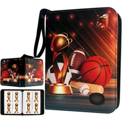 Sports Card Binder 400 Pockets Trading Card Binder with 50 Sleeves Fits 400 S... - Image 1