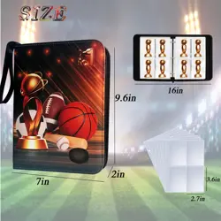 Sports Card Binder 400 Pockets Trading Card Binder with 50 Sleeves Fits 400 S... - Image 2