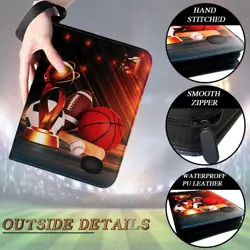 Sports Card Binder 400 Pockets Trading Card Binder with 50 Sleeves Fits 400 S... - Image 3