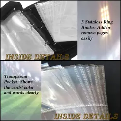 Sports Card Binder 400 Pockets Trading Card Binder with 50 Sleeves Fits 400 S... - Image 4