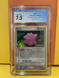 Ditto EX Delta Species 35/113 Rev Foil Holo Graded 7.5 CGCPokemon Card ENG - Image 1