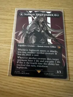 Sephiroth Fabled Soldier Foil Card 382 Borderless Mythic Final Fantasy MTG - Image 1