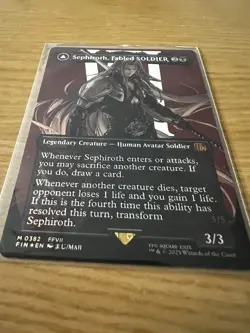 Sephiroth Fabled Soldier Foil Card 382 Borderless Mythic Final Fantasy MTG - Image 3