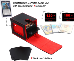 MTG Deck Box for Commander Display, Fits 100 Double Sleeved Cards, TCG Card Stor - Image 3