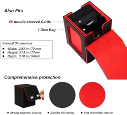 MTG Deck Box for Commander Display, Fits 100 Double Sleeved Cards, TCG Card Stor - Image 4