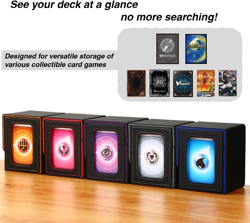 MTG Deck Box for Commander Display, Fits 100 Double Sleeved Cards, TCG Card Stor - Image 5