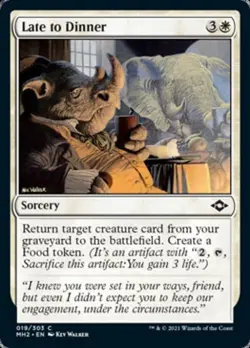 Late to Dinner -Foil Light Play MTG Modern Horizons 2 - Image 1