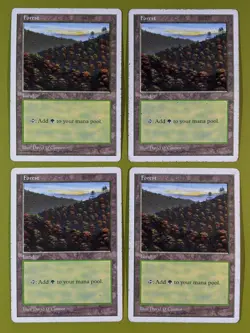 Forest (448) x4 Fifth Edition 5th 4x Magic the Gathering MTG White Border - Image 1