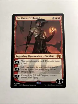 Sarkhan, Fireblood - Foundations Jumpstart MTG Plus Bonus Card!!! - Image 1