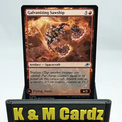 MTG - Edge of Eternities - Galvanizing Sawship - 0136 - NM - Playset x4 - Image 1