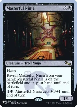 Masterful Ninja -Foil Medium Play MTG The List - Image 1