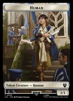 MTG Human Knight // Human Double-Sided Token [The Lord of the Rings: Tales of M - Image 2