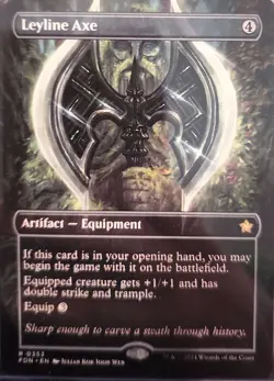 MTG Leyline Axe (Borderless) Foundations Regular - Image 1
