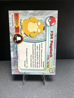 1999 Topps Pokemon TV Animation Series 1 Psyduck #54 Blue Logo Non Holo - Image 2