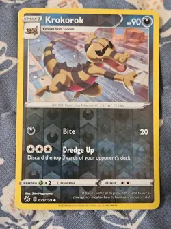 Krokorok - Reverse Holo 079/159 Crown Zenith Pokemon - Image 1