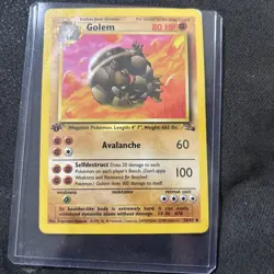 Golem 36/62 1st Edition Fossil Uncommon Pokemon Card WOTC Vintage Pokemon - Image 1
