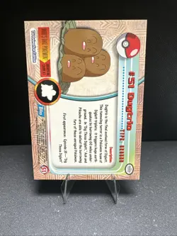 1999 Topps Pokemon TV Animation Series 1 Dugtrio #51 Blue Logo Non Holo - Image 2