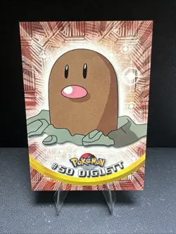 1999 Topps Pokemon TV Animation Series 1 Diglett #50 Blue Logo Non Holo - Image 1
