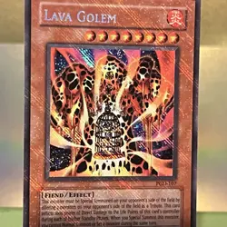 YuGiOh • Lava Golem • PGD-107 • Secret Rare Reverse Foil Error Holo Bleed • LP - Image 5