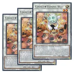 Yugioh Cooky Yummy Way x 3 - 1st Edition Rare NM - Plus Free Holo Card - Image 1