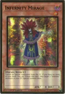 Infernity Mirage MAGO-EN005 - 1st Edition Near Mint -Prem. Gold Rare Yugioh Card - Image 1