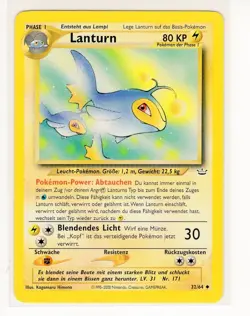 ~DE~ GERMAN Lanturn Neo Revelation 32/64 Pokemon Card (C1) - Image 1