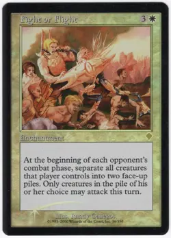 Fight or Flight 2000 Invasion FOIL White Rare Enchantment MTG NM AZ1 - Image 1
