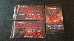 MTG MAGIC THE GATHERING DUNGEONS & DRAGONS D&D (2) PROMO PACKS + WELCOME BOOSTER - Image 1