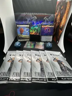 Magic- Final Fantasy Booster Pack Bundle Kit W/ Gift Bundle Box, 8 Packs, 2 Dice - Image 1