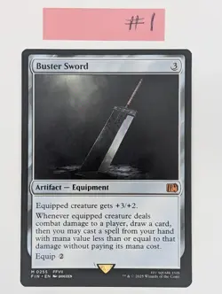 Buster Sword (Regular) (FIN 0255) Final Fantasy Mtg - Image 1