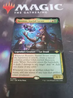 MTG. Roxanne, Starfall Savant. Borderless. Outlaws of Thunder Junction. PF - Image 1