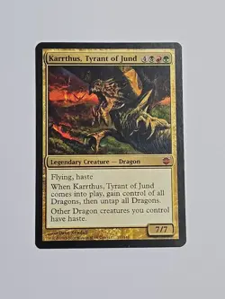 MTG Karrthus, Tyrant of Jund, English Alara Reborn, Excellent Condition - Image 1