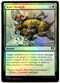 MTG Ram Through FOIL Commander Masters 314 NM - Image 1