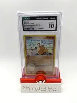*CGC GEM MINT 10* Cubone #60/113 2005 Pokemon EX Delta Species Reverse Holo - Image 3