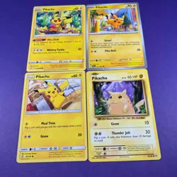 Pikachu Bundle Sun Moon XY Sword Shield Pokemon Cards X4 Trading Card TCG - Image 1