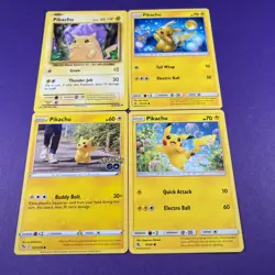Pikachu Bundle Sun Moon XY Sword Shield Pokemon Cards X4 Trading Card TCG - Image 3