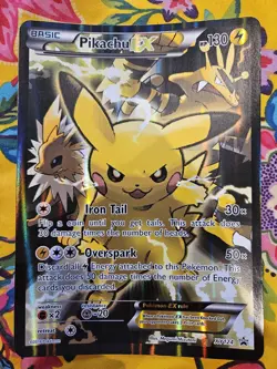 Pokemon TCG Pikachu EX Mint Black Star Promo Card #XY124 Jumbo - Image 1