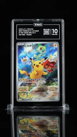 2022 Pokemon Japanese Pre Order Promo Pikachu 001/SV-P TAG 10 Gem Mint - Image 1