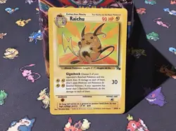 Pokemon TCG Raichu Card 29/62 Fossil Non-Holo Rare Pokemon Card (R1) - Image 1