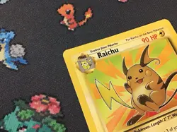 Pokemon TCG Raichu Card 29/62 Fossil Non-Holo Rare Pokemon Card (R1) - Image 5