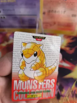 Pokemon Karte Card Monsters Collection Carddass 1996 japanese NM Sandshrew Red - Image 2
