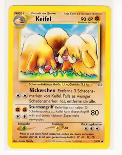 ~DE~ GERMAN Keifel Piloswine Neo Revelation 36/64 Pokemon Card (C1) - Image 1