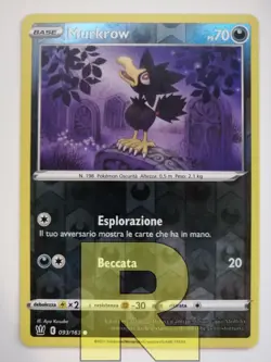 Murkrow R Stili Di Lotta 093/163 R Reverse Holo Foil R Pokemon R Italiano - Image 1