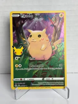 Pikachu 005/025 Full Art Pokemon Celebrations 25th Anniversary NM Near Mint - Image 1