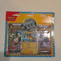 Pokemon TCG Scarlet & Violet + Paldea Evolved Blister Pack Pawmot Promo (Sealed) - Image 1