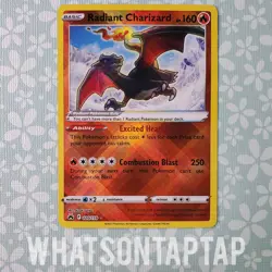 Pokemon Card Radiant Charizard 020/159 Holo Rare Sword Shield Crown Zenith NM - Image 1